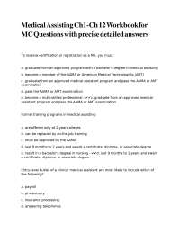 Medical Assisting Certification Exam Prep: Comprehensive Q&A Workbook