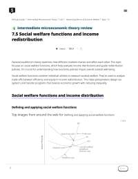 Social Welfare Functions and Income Redistribution: An Overview
