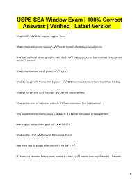 ✅ USPS SSA Window Exam Q&A 2025/2026 | 100% Correct | Verified Customer Service Training