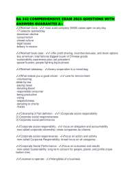 BA 342 COMPREHENSIVE EXAM 2025 QUESTIONS WITH ANSWERS GUARANTEE A+