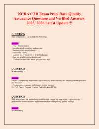 NCRA CTR Exam Prep: Data Quality Assurance Questions and Answers