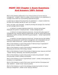 Human Resource Management Exam Questions and Answers