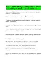 MPTC Exam Study Guide: Law Enforcement Legal Standards and Procedures