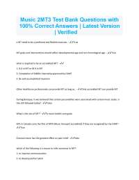 Music Therapy Test Bank: Questions and Answers for MT Students