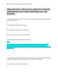 GNRS 558 EXAM 2 2025 ACTUAL EXAM WITH DETAILED ANSWERS/MULTIPLE CHOICE QUESTIONS (ALL 2025