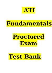 ATI Fundamentals Proctored Exam