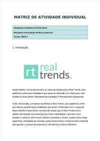 atividade individual fgv formulação da politica comercial