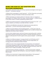 DEOMI CORE EXAM SET QUESTIONS WITH SOLUTIONS GUARANTEE A+