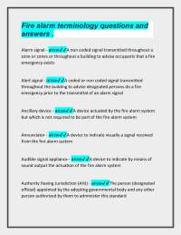 Fire Alarm System Terminology and Components