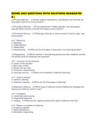 DEOMI QUESTIONS WITH SOLUTIONS GUARANTEE A+
