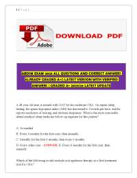 ABDSM Exam Questions and Answers: Dental Sleep Medicine