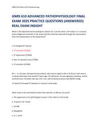 GNRS 610 ADVANCED PATHOPHYSIOLOGY FINAL EXAM 2025 PRACTICE QUESTIONS (ANSWERED) REAL EXAM