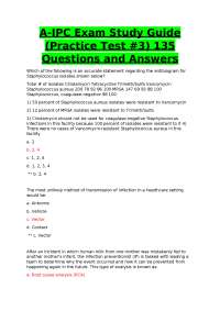 A-IPC Exam Study Guide (Practice Test ) Questions and Answers