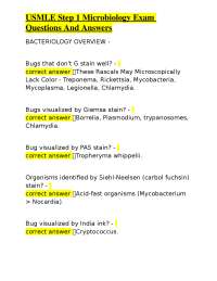 USMLE Step Microbiology Exam Questions And Answers | Exams