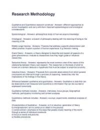 Qualitative and Quantitative Research Methodologies: An Overview