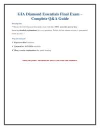 GIA Diamond Essentials Exam Q&A Guide: Ace Your Gemology Test