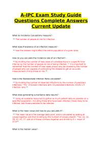 A-IPC Exam Study Guide Questions Complete Answers Current Update