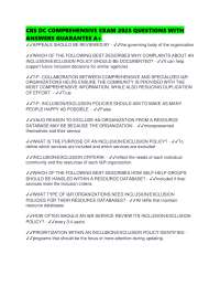 CRS DC COMPREHENSIVE EXAM QUESTIONS WITH ANSWERS GUARANTEE A+