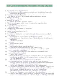 ATI Comprehensive Predictor Mixed Quizlet questions and answers