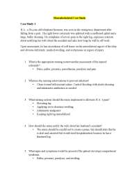 Musculoskeletal Nursing Case Studies: Assessment and Interventions