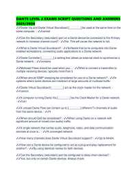 DANTE LEVEL EXAMS SCRIPT QUESTIONS AND ANSWERS /