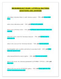 Atypical Bacteria: Microbiology Exam Q&A