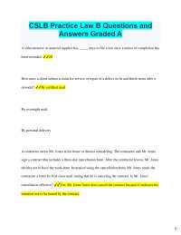 CSLB Exam Prep: Law and Business Questions & Answers