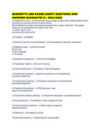 GEORGETTE LMR EXAMS SCRIPT QUESTIONS AND ANSWERS GUARANTEE A+ /