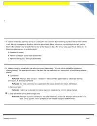 Nursing Practice Questions: Oxygenation and Respiratory Care