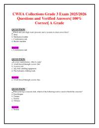 CWEA Collections Grade Exam / Questions and Verified Answers