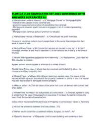 FLORIDA - EXAMINATIN SET QUESTIONS WITH ANSWERS GUARANTEE A+