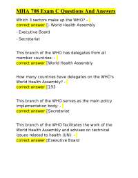 WHO and Global Healthcare Systems: Functions, Policies, and International Comparisons Q&A