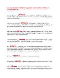 EPA Lead Inspector Exam Prep: Questions and Answers 2024