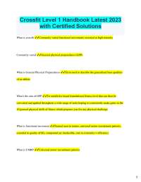 CrossFit Level 1 Handbook: Training Principles and Certified Solutions