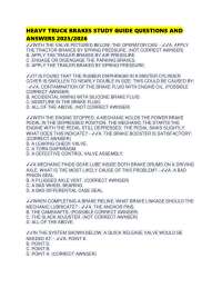 HEAVY TRUCK BRAKES STUDY GUIDE QUESTIONS AND ANSWERS /