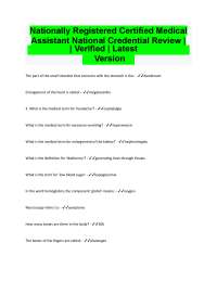 Medical Terminology and Anatomy Review: Q&A for Healthcare Professionals