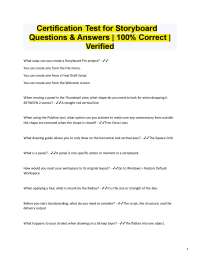 Storyboard Pro Certification Exam: Questions and Answers