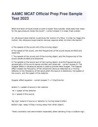 AAMC MCAT Official Prep Free Sample Test