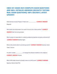 HBSS 501 Exam Questions and Answers: Endpoint Security