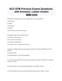 EFM Exam Questions and Answers: Fetal Heart Rate Monitoring