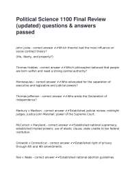 Political Science Final Review (updated) questions & answers passed- .docx