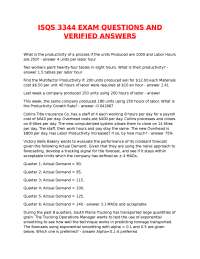 ISQS 3344 Exam Questions and Answers: Productivity, Forecasting, and Queuing Theory