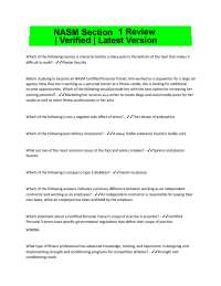NASM CPT Section 1 Exam Review: Questions and Answers for Personal Trainers