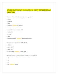 ILTS ELEMENTARY EDUCATION CONTENT TEST |EXAM GRADED A+