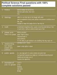 Political Science Final questions with % complete solutions passed- .docx