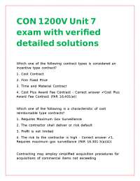 Government Contracting Exam Questions and Answers