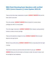 NRA Pistol Shooting Exam Questions and Answers (2025/26)