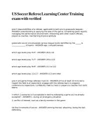 Soccer Referee Exam: Responsibilities, Rules, and Game Management