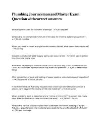 Plumbing Exam Questions and Answers: Journeyman & Master Prep