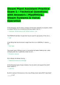 Steam Plant Assistant Practice Exam – Technical Questions with Answers | Pipefitting, St